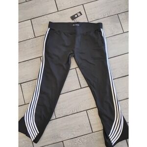 Urban Beast Mens Stripe Long Pant Black Athletic Joggers UB3024 XL NWT